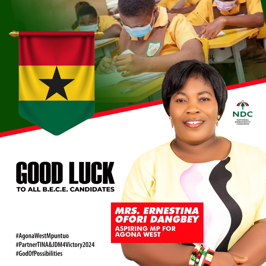 "CONQUER THE BECE WITH CONFIDENCE, YOU ARE THE FUTURE!" - MRS. ERNESTINA OFORI DANGBEY TO CANDIDATES