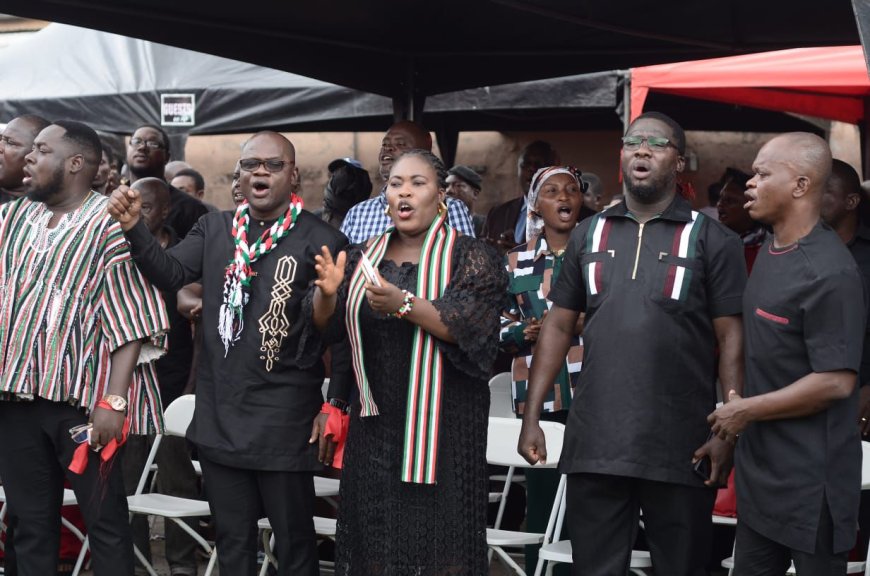 AG. REGIONAL CHAIRMAN, HON. EKOW PANYIN LEADS NDC DELEGATION TO THE ONE WEEK OBSERVATION OF CHAIRMAN ISAAC KOBINA DICKSON-